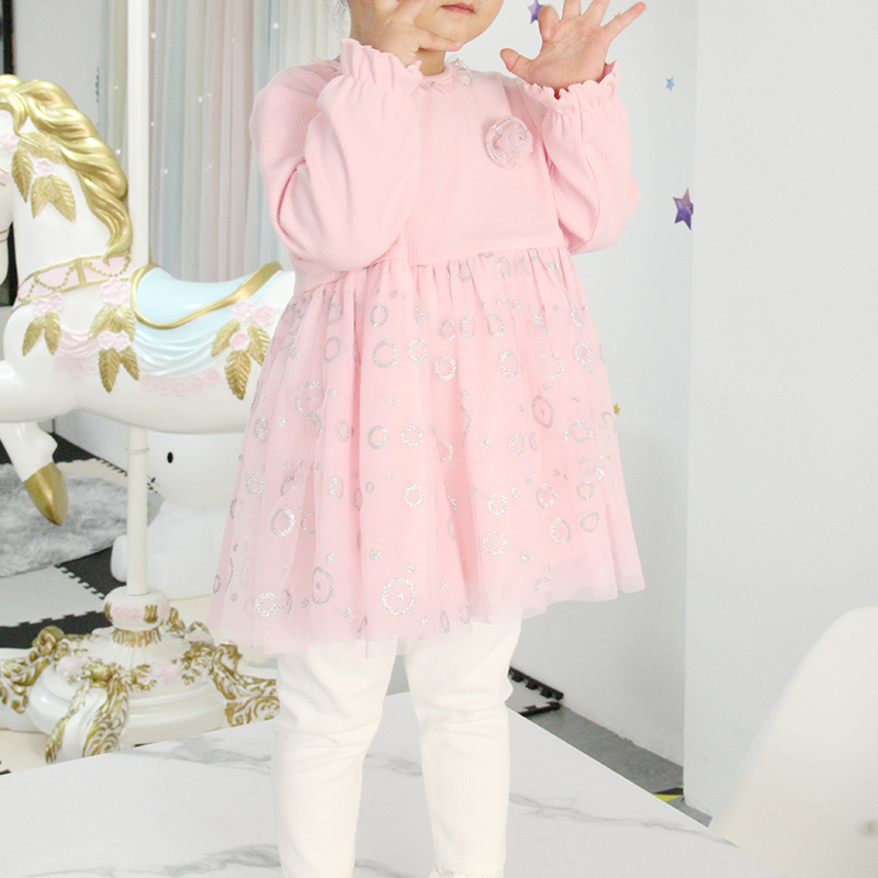 Customized Kids Wear Manufacturer Classy Sweater Dress Baby Clothing Girls Puffy Tutu Dress