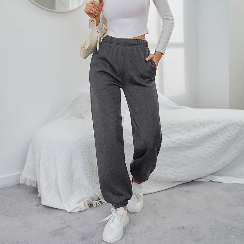SHEIN Clothes Supplier of Solid Elastic Waist Sweatpants Women Joggers